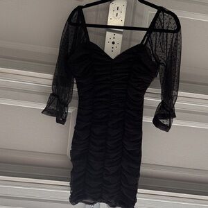 Haute Monde Black Long Sleeve Dress